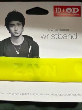 Rare One Direction Zayn Malik Limited Edition Wristband NWT